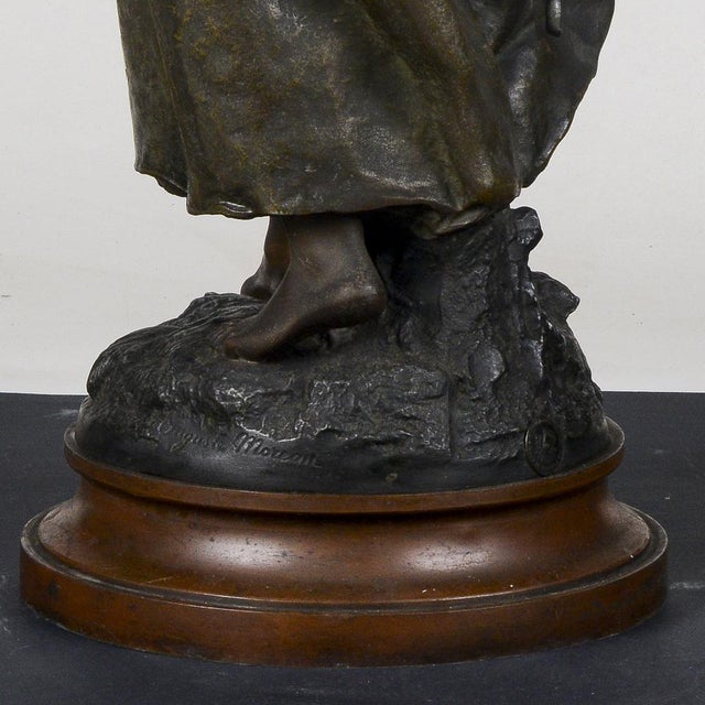 Metal Sculpture by Auguste Moreau Faneuse For Sale - Image 9 of 18