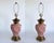 Vintage 1980's Pink Ceramic Lamps With Brass Base. For Sale - Image 9 of 9