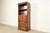 Mid-Century Modern Henredon Style Mid-Century Modern Hollywood Regency Campaign Burled Walnut Bookcase With Drop Front Secretary Desk, Circa 1970s For Sale - Image 3 of 15