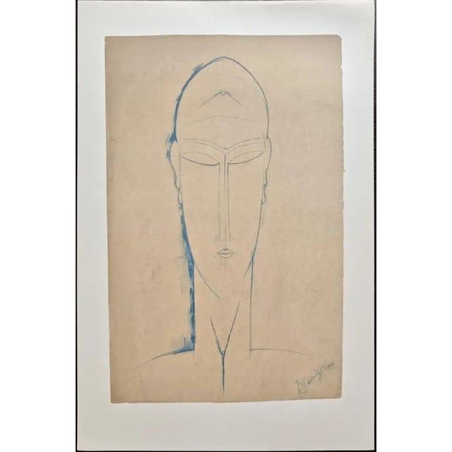 Amedeo Modigliani (1884-1920) Testa di Cariatide / Caryatid Head Lithograph on paper Paper especially produced for this...