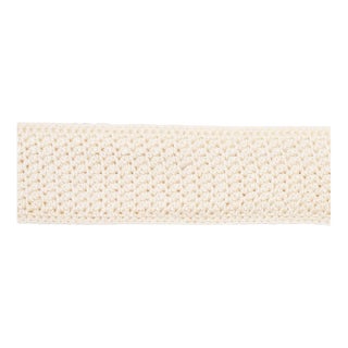 Sample - Schumacher Sylvia Crochet Tape in Ivory For Sale