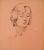 Helen Sewell Rennie Portrait of a Woman in Ink, Mid 20th Century Circa 1940s For Sale
