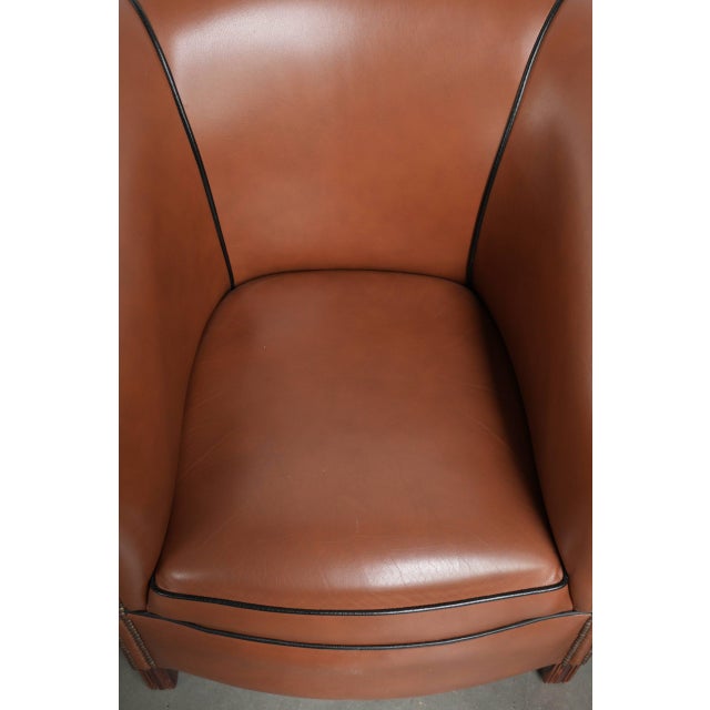 Cowhide Leather Club Chairs, Set of 2 For Sale - Image 5 of 14