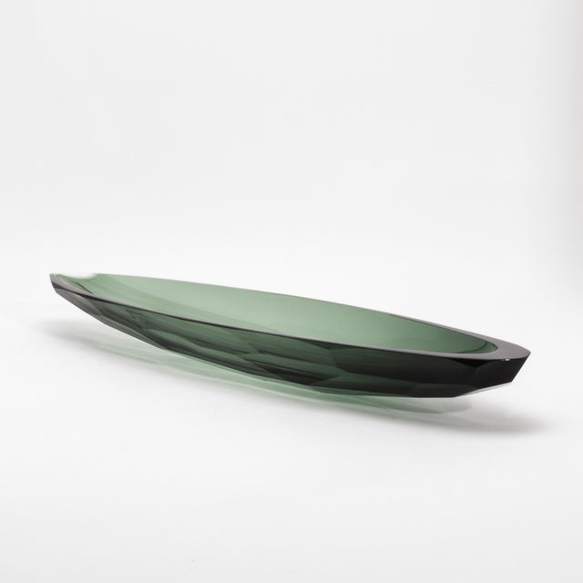 Hand-Blown Murano Bowl in Eucalyptus Green For Sale - Image 9 of 11