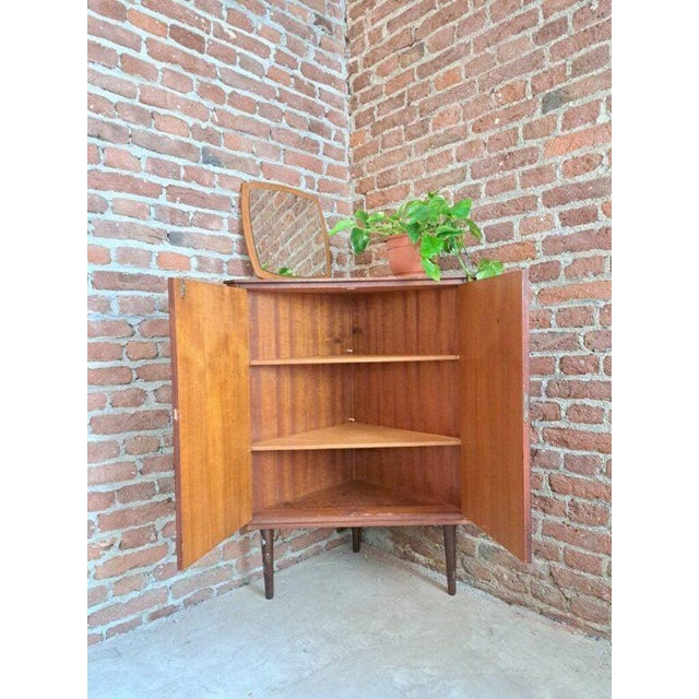 Corner teak sideboard, Denmark 1960