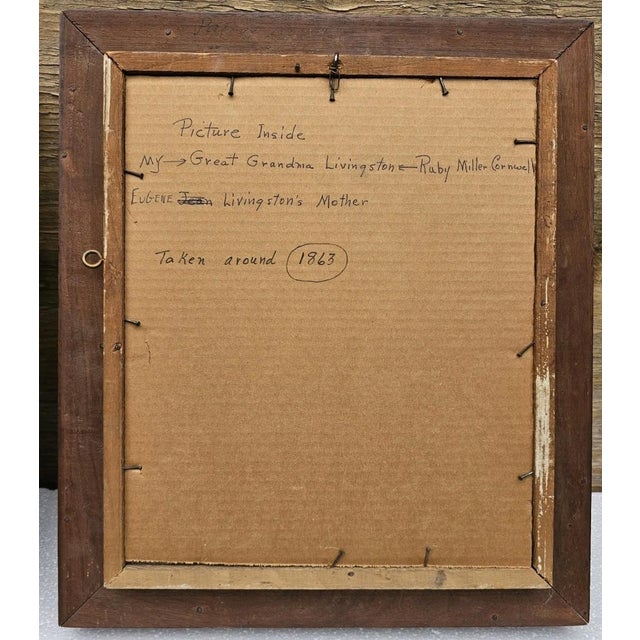 Wood Pair Civil War Tintype Portraits Framed Union Soldier & Victorian Woman 1860s For Sale - Image 7 of 18