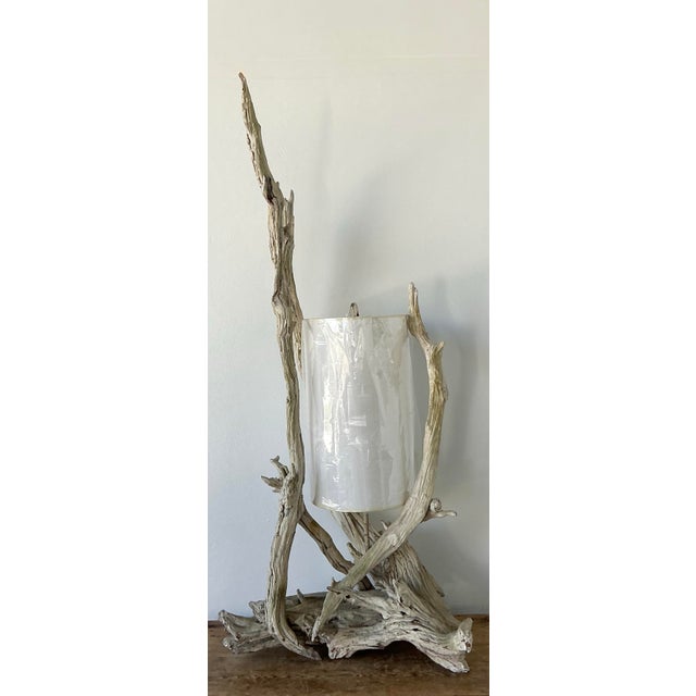 Vintage Boho Driftwood Lamp For Sale - Image 11 of 12