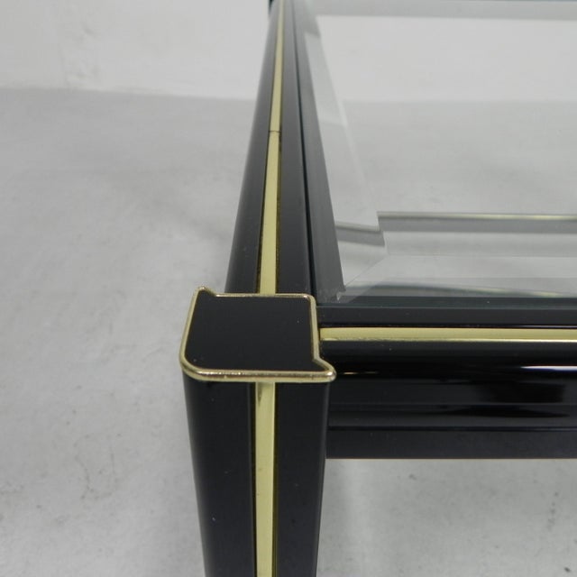 Glass Hollywood Regency Coffee Table with 2 Faceted Glass Plates, 1970s For Sale - Image 7 of 18