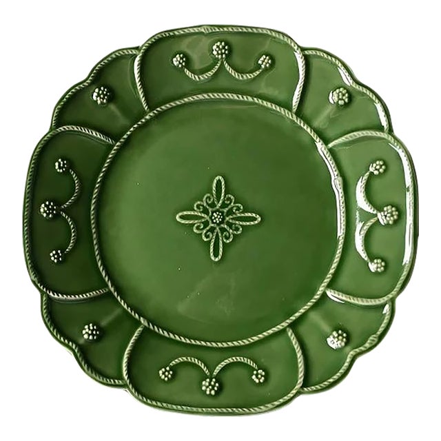 Juliska Jardins Du Monde Salad Plate in Basil For Sale
