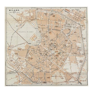 Antique Map of Milan Italy For Sale