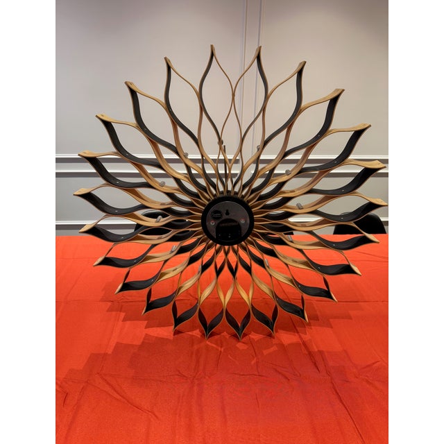 2010s Nelson Sunflower Clock For Sale - Image 5 of 6