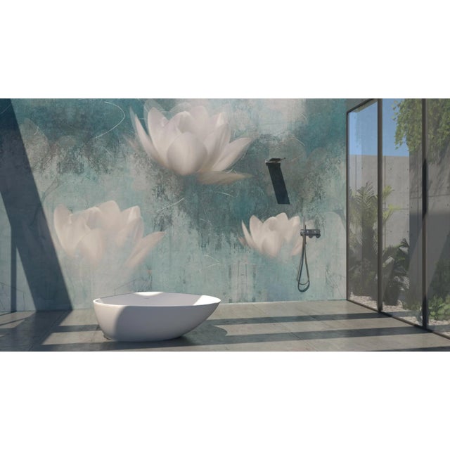 Contemporary Botanika_lotus Leaves Wallpaper by Officinarkitettura For Sale - Image 3 of 4