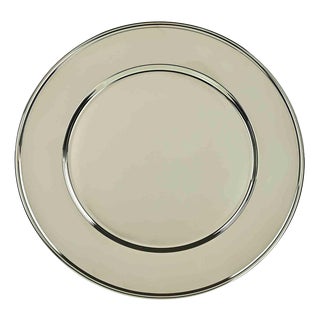 Vintage Silver Plated Serving Plate, Italy, 1970s For Sale