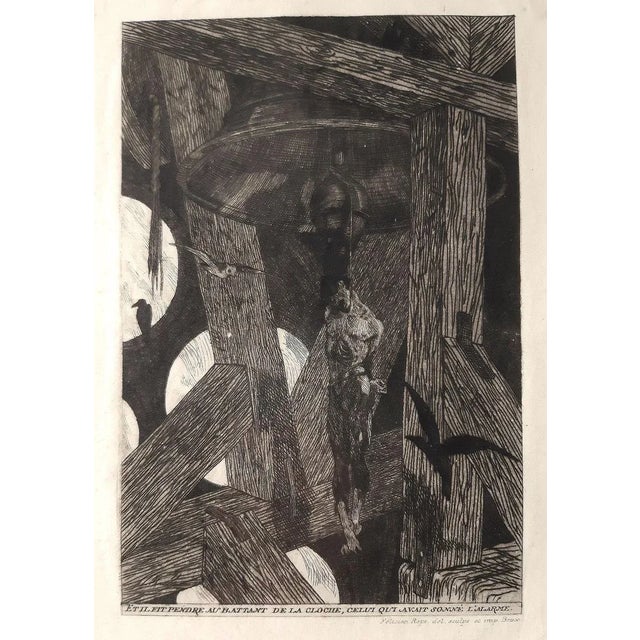 Le Pendu (The Hanged Man) - Original Etching by Félicien Rops - 1868 1868 For Sale - Image 3 of 3