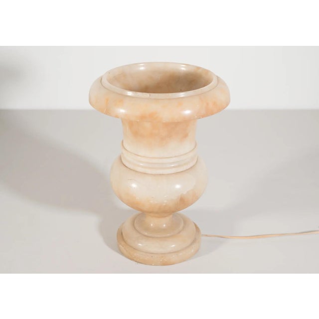Vintage Alabaster Table Lamp, in Good conditions. Designed 1950 to 1959 Up to 250V (Europe/UK Standard).The wiring of this...