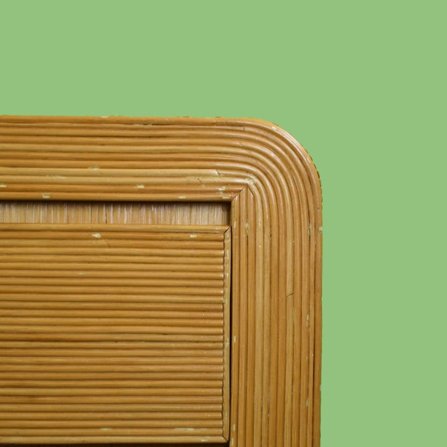 A pencil reed double dresser in the Crespi style, its case wrapped in fine radiating reeds in the manner of Gabriella...