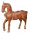 Mid 20th Century Indian Carved and Painted Wooden Mogul Horse on Rectangular Base For Sale