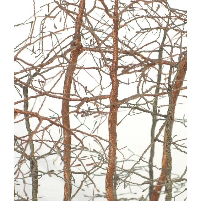 Italian Birch & Copper Trees Sculpture, 1970 For Sale - Image 4 of 5