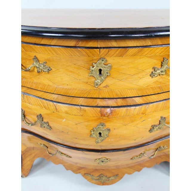Late 19th Century Swedish French Rococo Parquetry Gilt Bronze Mounted Commode or Bombay Chest For Sale - Image 10 of 15