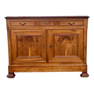 19th Century French Louis Philippe Solid Walnut Sideboard / Buffet For Sale