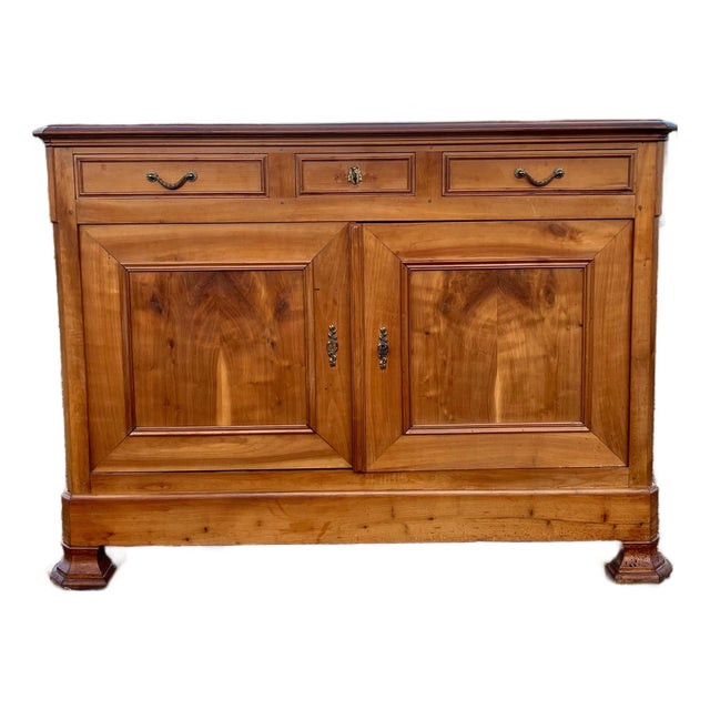 19th Century French Louis Philippe Solid Walnut Sideboard / Buffet For Sale