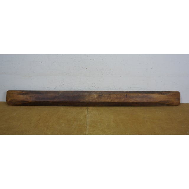Early 20th Century Primitive Antique Long Skinny Carved Wooden Trencher Centerpiece Dish Tray For Sale - Image 5 of 12
