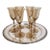 Pristine Set of 6 Orrefors Astrid Smoke Brown Water Goblets by Simon Gate - 8” Tall, Never Used For Sale