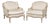 Louis XV Style White Upholstered Bergeres, Pair For Sale