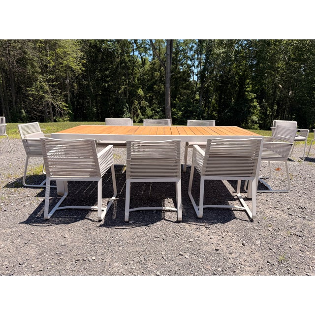 Wood Modern Outdoor Dining Table Extendable Kettal For Sale - Image 7 of 11