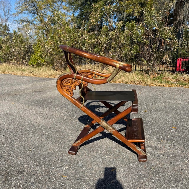 Late Qing Dynasty Hunting Folding Chair For Sale In Charleston - Image 6 of 12