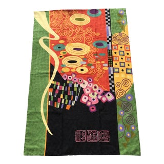 Klimt Inspired Textile Wall Hanging For Sale