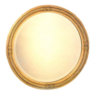 Friedman Brothers Boulogne Round Mirror in Classic Gold - 23" For Sale
