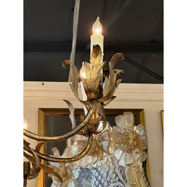 18th Century Italian Giltwood Chandelier For Sale - Image 5 of 6