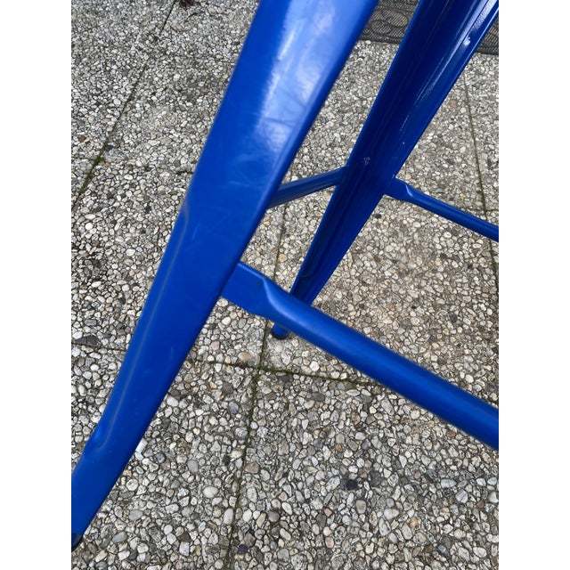 Vintage Industrial Bar Stool in Blue by Xavier Pauchard for Tolix, 2010s For Sale - Image 18 of 18