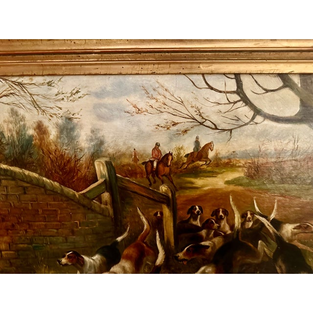 English Original Painting of Hunt Scene by Listed Artist Arthur Alfred Davis For Sale - Image 3 of 6