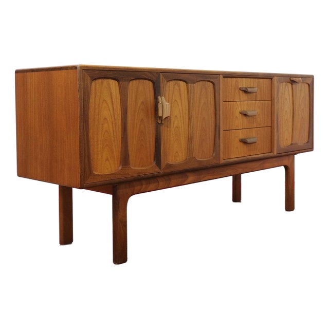 1960s Mid Century Modern Vintage Teak Sideboard Credenza by G Plan Danish Style For Sale
