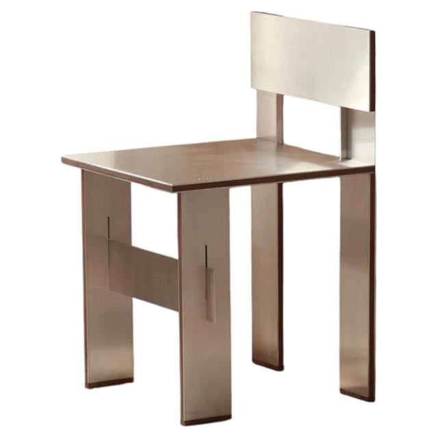 Soft Futurism Sandwich Chair in Walnut and Aluminum by Filippo Andrighetto For Sale - Image 16 of 16