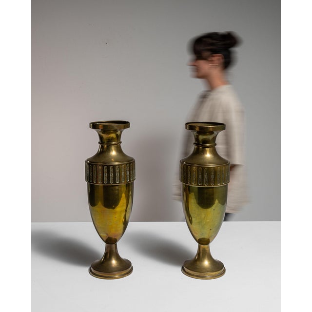 Early 20th Century France Brass Vase For Sale - Image 11 of 15
