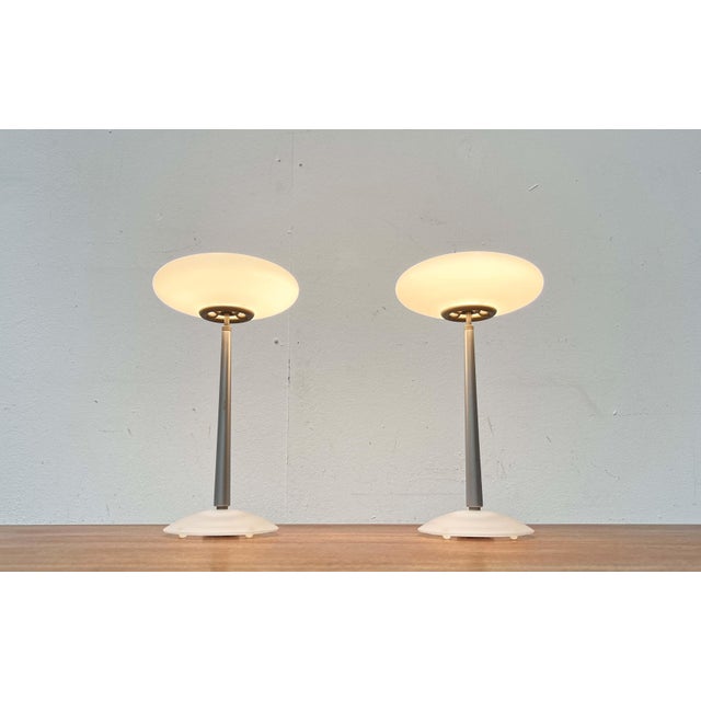 Postmodern Italian Silver Pao T1 Table Lamp by Matteo Thun for Arteluce, 1990s, Set of 2 For Sale - Image 15 of 18