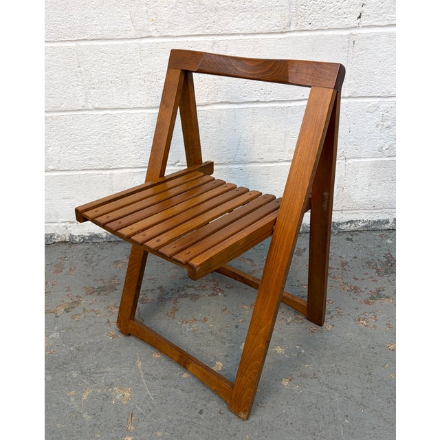 Mid 20th Century Drop Leaf Hide a Way Table W/ Four Folding Chairs For Sale - Image 14 of 18