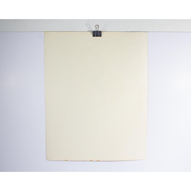 1982 Signed Acrylic on Paper Painting by Walter Stomps For Sale In Indianapolis - Image 6 of 6