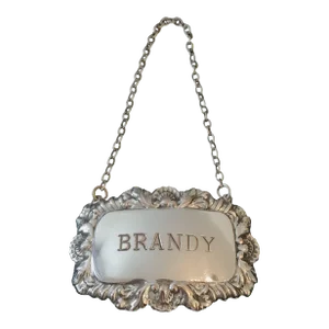 Late 19th Century British Silver Early Brandy Label