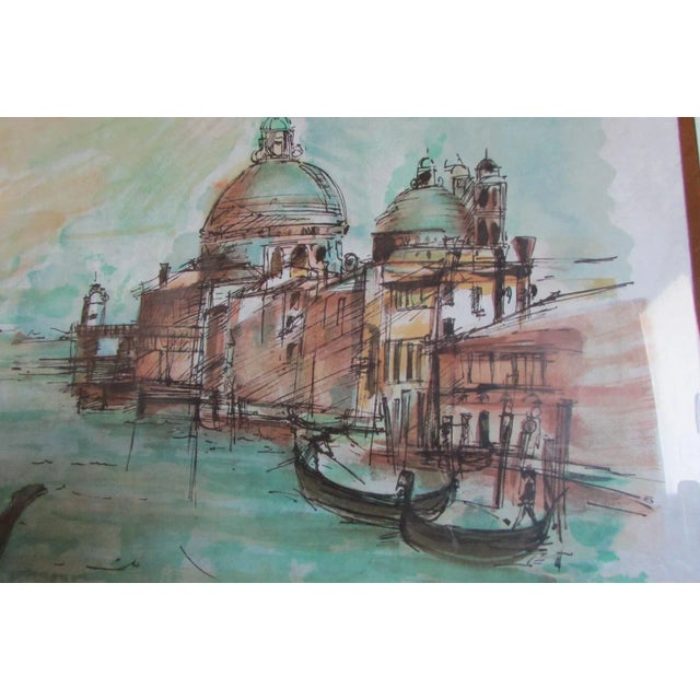 - certificate of authenticity xiii / l - beautiful color lithograph under glass - title: venice - painting pradel numbered...