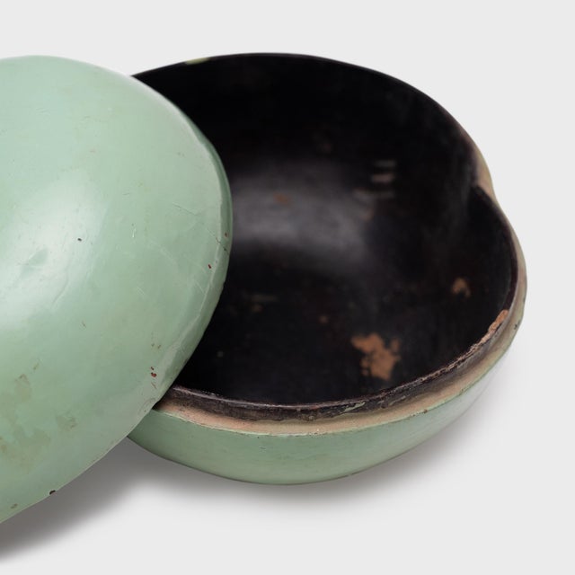 Wood Chinese Celadon Lacquer Peach Box, C. 1850 For Sale - Image 7 of 7