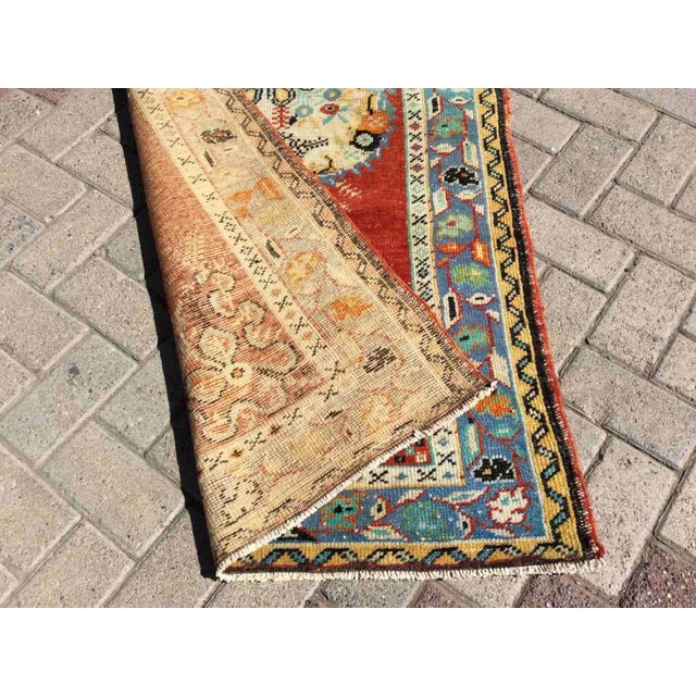 Vintage Turkish Oushak Runner Rug - 37" X 140" For Sale - Image 10 of 11