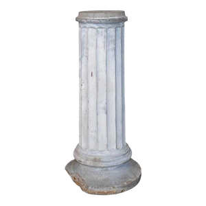 Short Architectural Rustic Greek Concrete Corinthian Column 20th Century