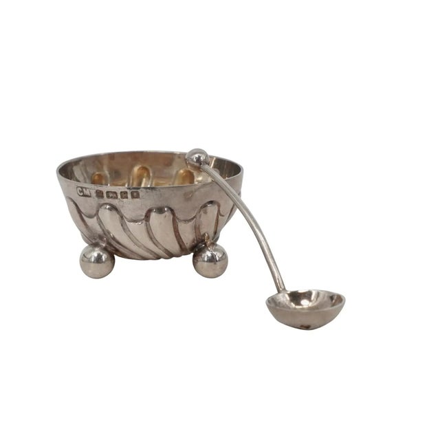 Late 19th Century Charles Mappin Silver Plate Salt Cellars With Spoons, Sheffield 1882 (6 Pcs) For Sale - Image 5 of 9