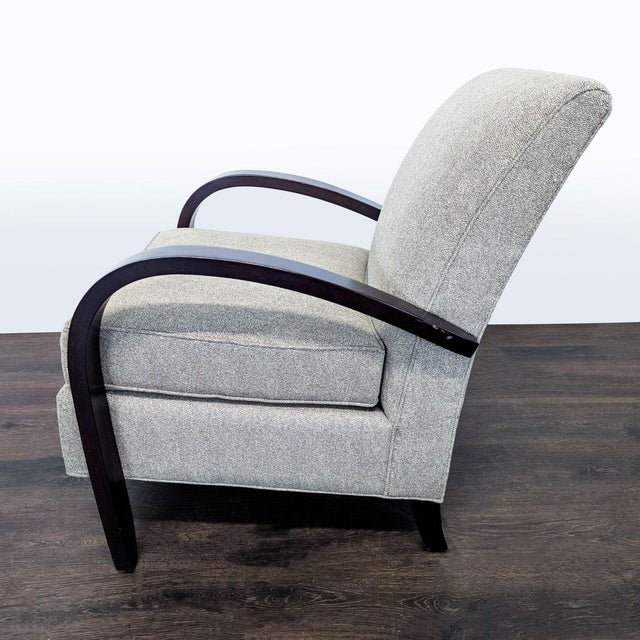 Room & Board Sloan Modern Lounge Chair With Curved Wood Arms For Sale In San Francisco - Image 6 of 16