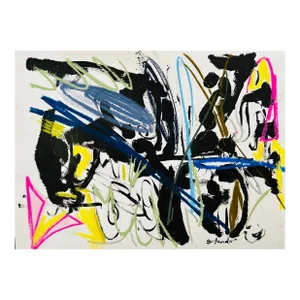 Composition Using Acrylic Paints and Pastels on Paper by Erik Sulander.
