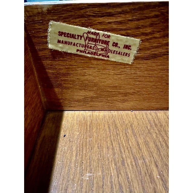 Wood 1950s Breakfront, Mid-Century Modern Unusual, Oak China Cabinet, Top Only. For Sale - Image 7 of 7